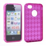 Wholesale iPhone 4S 4 Argley TPU Gel Case (Hot Pink)